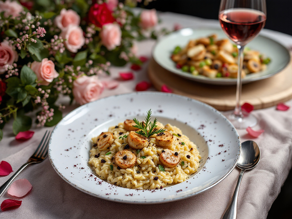 Risotto à la Truffe et Flambée de Saint-Jacques : La Recette des Amoureux pour la Saint-Valentin