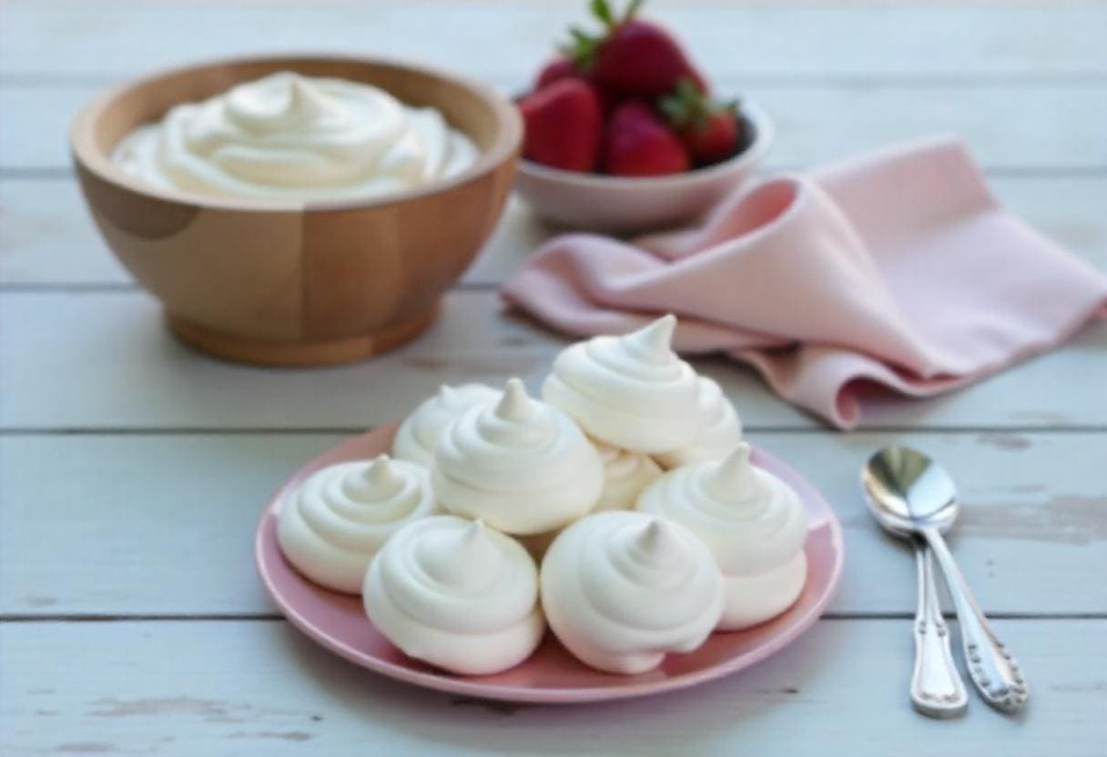 meringues et double crème